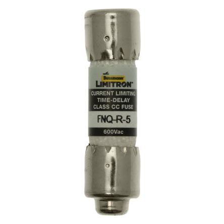 Eaton 5A T Melamine Cartridge Fuse, 0.41 x 1.5in [FNQ-R-5]; 261-726