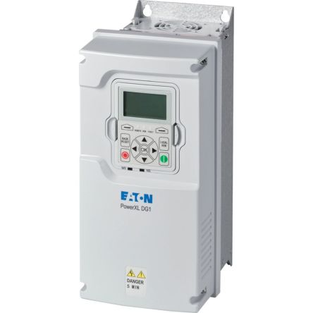 Eaton Inverter Drive, 1.5 kW, 3 Phase, 230 V ac, 6.6 A, DG1 Series [9701-1006-00P DG1-326D6FB-C21C]; 261-790