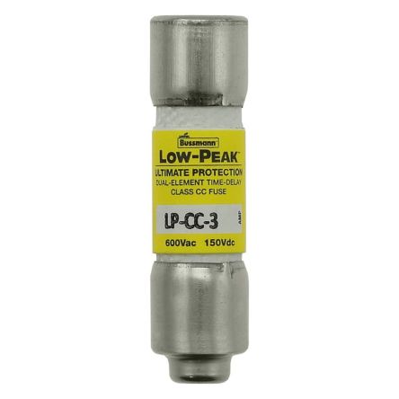 Eaton 3A T Melamine Cartridge Fuse, 1.5 x 0.41in [LP-CC-3]; 261-920
