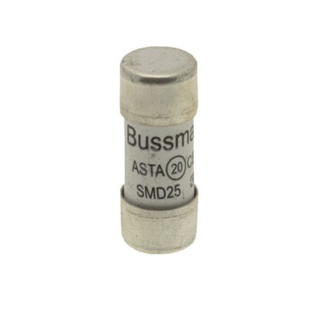 Eaton 25A Cartridge Fuse, 13 x 29mm [SMD25]; 261-923