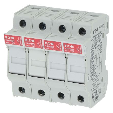 Eaton 32A Fuse Holder for 0.001 x 0.001 x 0.001mm Fuse, 4P, 690V ac [CHM4DU]; 262-008