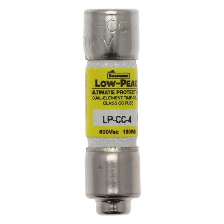 Eaton 4A T Melamine Cartridge Fuse, 1.5 x 0.41in [LP-CC-4]; 262-458