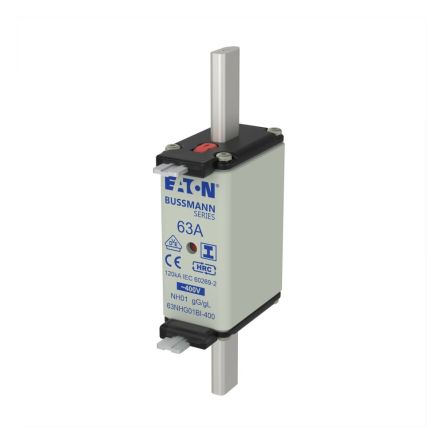 Eaton 63A NH Fuse, 58 x 30 x 135mm, 400V ac [63NHG01BI-400]; 262-550