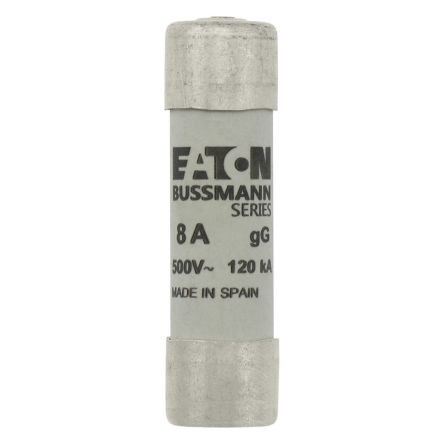 Eaton 8A Cartridge Fuses, 14 x 51mm [C14G8S CYL FUSE >STR >14 x 51 8A GG 500V AC]; 263-137