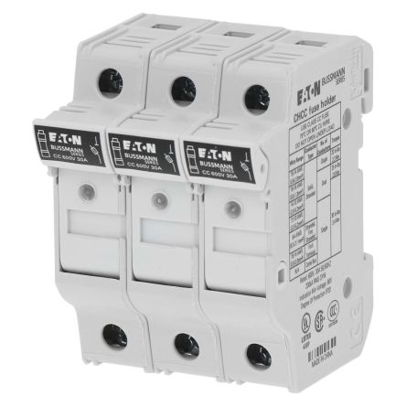 Eaton 30A Fuse Holder, 3P, 48V dc [CHCC3DIU]; 263-146