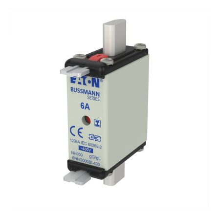 Eaton 6A NH Fuse, 51 x 21 x 79mm, 400V ac [6NHG000BI-400]; 263-180