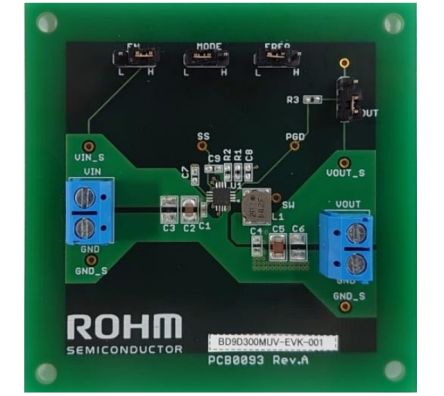 ROHM BD9D300MUV-EVK-001 Buck Converter for BD9D300MUV for 1channel Buck DC/DC Converter [BD9D300MUV-EVK-001]; 264-258
