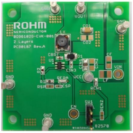 ROHM BD9G102G-EVK-001 Buck Converter for BD9G102G-LB for 1channel Buck DC/DC Converter [BD9G102G-EVK-001]; 264-261