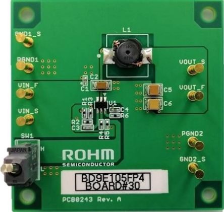ROHM BD9E105FP4-EVK-001 Buck Converter for BD9E105FP4-Z for Single Channel Buck DC/DC Converter [BD9E105FP4-EVK-001]; 265-268