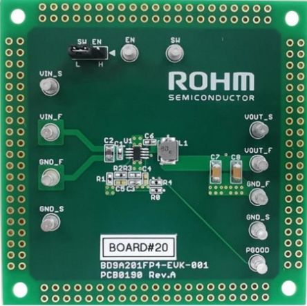 ROHM BD9A201FP4-EVK-001 Buck Converter for BD9A201FP4-LBZ for Single Channel Buck DC/DC Converter [BD9A201FP4-EVK-001]; 265-274