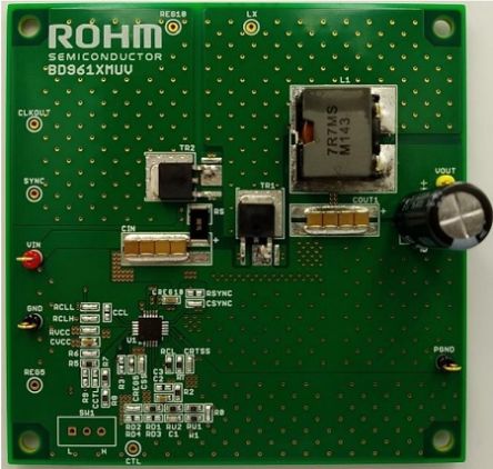 ROHM BD9611MUV-EVK-001 Buck-Boost Controller for BD9611MUV for Synchronous Buck Boost DC/DC Controller [BD9611MUV-EVK-001]; 265-498