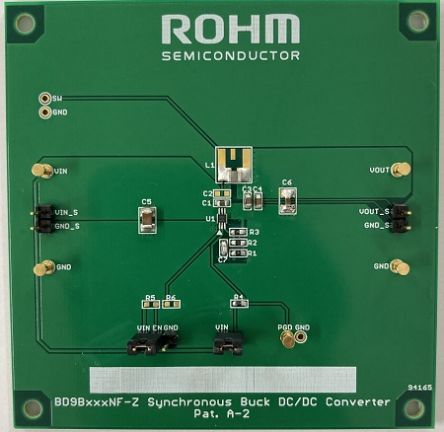 ROHM BD9B406NF-EVK-001 Buck Converter for BD9B406NF-Z for Buck DC/DC Converters [BD9B406NF-EVK-001]; 265-504