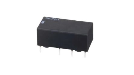 Omron PCB Mount Latching Power Relay, 5V dc Coil, 2A Switching Current, DPDT [G6A-234P DC5]; 266-044