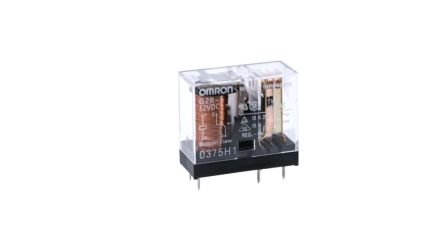 Omron DIN Rail Latching Power Relay, 5V dc Coil, 20A Switching Current, SPDT [G2R-2-SND DC5]; 266-325