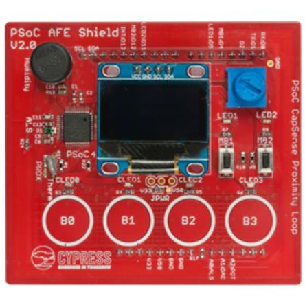 Infineon PSOC™ 4 Analog Front End ( AFE ) Shield Kit PSOC™ Arduino Uno WiFi CY8CKIT-032 [CY8CKIT-032]; 266-422