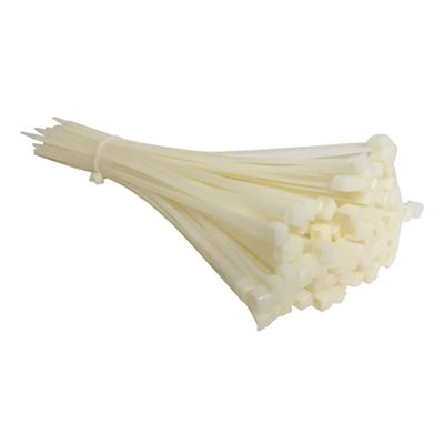 RS PRO Cable Ties, 100. 200mm x 2.5, 3.2 mm, Natural Nylon, Pk-50 [0]; 267-992