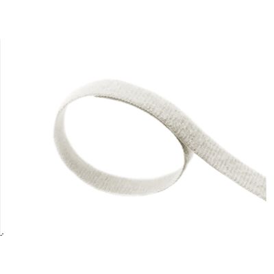 RS PRO Hook & Loop Tape, Reuseable, 10m x 15 mm, White Nylon, Pk-1 [0]; 268-000