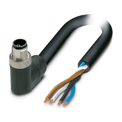 Phoenix Contact 14250 Shielded 1.5 mm² 4 Core Power Cable, Black, Grey Polyurethane PUR, 5m [1425031]; 268-230