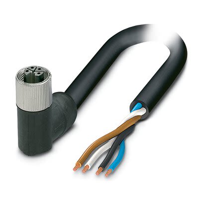 Phoenix Contact 14250 Shielded 2.5 mm² 4 Core Power Cable, Black, Grey Polyurethane PUR, 10m [1425080]; 268-246