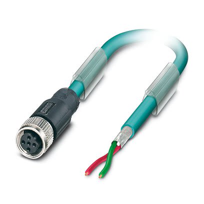 Phoenix Contact SAC Bus Cable, 2 Cores, 0.25 mm², Bus, 10m, Blue Polyurethane PUR Sheath, 24 AWG [1525513]; 268-359