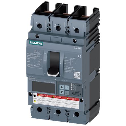 Siemens, SENTRON MCCB Molded Case Circuit Breaker 3P 40A, Breaking Capacity 35 kA, Fixed Mount [3VA6140-5KL31-0AA0]; 268-554