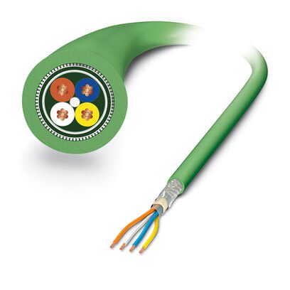 Phoenix Contact 14038 Series Data Cable, 4 Cores, 0.34 mm², Screened, 22 AWG, 1000m, Shielded Shield, PVC Cable [1403891]; 268-804