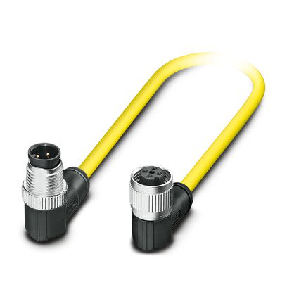 Phoenix Contact Right Angle Male 4 way M12 to Right Angle Female 4 way M12 Sensor Actuator Cable, 500mm [1424901]; 268-816