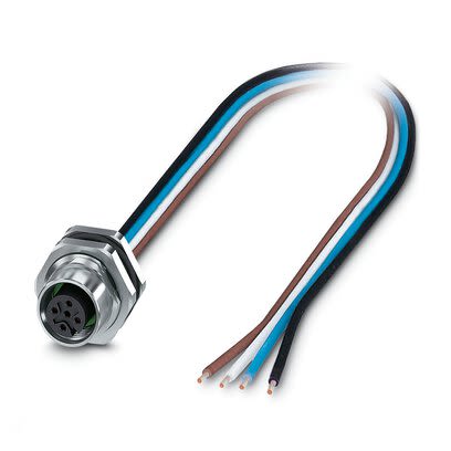 Phoenix Contact, 14115 IP65, IP67 Metal Rear Mount 4 Position Power Connector Socket, Rated At 4A, 300 V [1411585]; 268-831