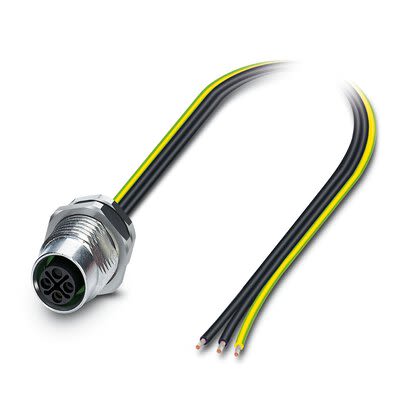 Phoenix Contact, 14116 IP65, IP67 Metal Rear Mount 3 Position Power Connector Socket, Rated At 16A, 630 V [1411652]; 268-836