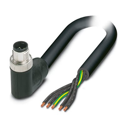 Phoenix Contact 14148 Shielded 2.5 mm² 5 Core Power Cable, Black, Grey Polyurethane PUR, 3m [1414837]; 268-902