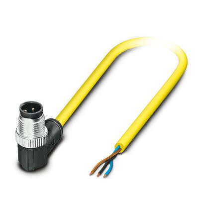 Phoenix Contact Straight 3 way Free Ends to Right Angle Male 3 way M12 Actuator/Sensor Cable, 10m [1424921]; 268-965