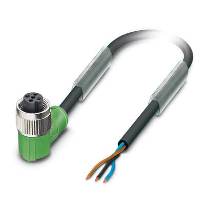 Phoenix Contact Straight 3 way Free Ends to Right Angle Female 3 way M12 Actuator/Sensor Cable, 3m [1414553]; 269-015
