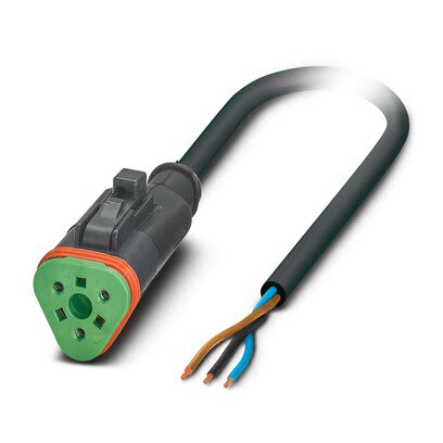 Phoenix Contact Straight 3 way Free Ends to Straight Female 3 way Deutsch Actuator/Sensor Cable, 10m [1414998]; 269-196