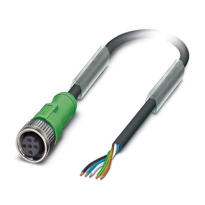 Phoenix Contact Straight 5 way Free Ends to Straight Female 5 way M12 Sensor Actuator Cable, 5m [1453889]; 269-279
