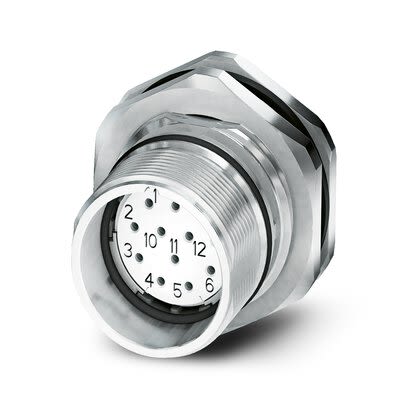 Phoenix Contact, 16197 IP67 Metal Rear Mount 16 positions Power Connector Socket, Rated At 8A, 48 V [1619786]; 269-327