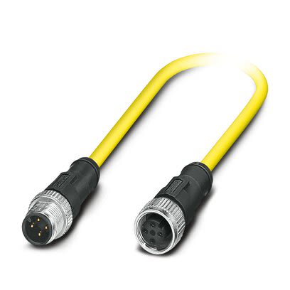 Phoenix Contact Straight Male 4 way M12 to Straight Female 4 way M12 Sensor Actuator Cable, 20m [1425121]; 269-407