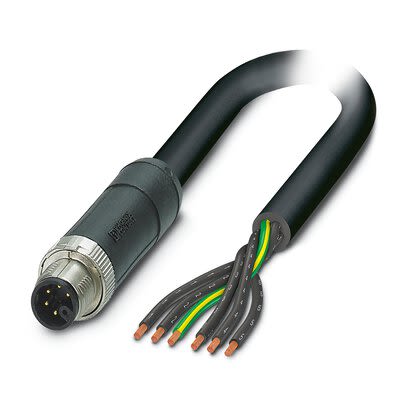 Phoenix Contact 14149 PVC 1.5 mm² 6 Core Power Cable, Black, Grey Polyvinyl Chloride PVC, 3m [1414955]; 269-475