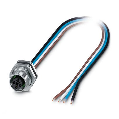 Phoenix Contact, 14115 IP65, IP67 Metal Rear Mount 4 Position Power Connector Socket, Rated At 12A, 63 V [1411599]; 269-504