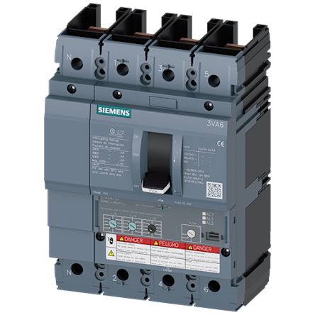Siemens, SENTRON MCCB Molded Case Circuit Breaker 4P 150A, Breaking Capacity 150 kA, Fixed Mount [3VA6115-8HL41-2AA0]; 269-948