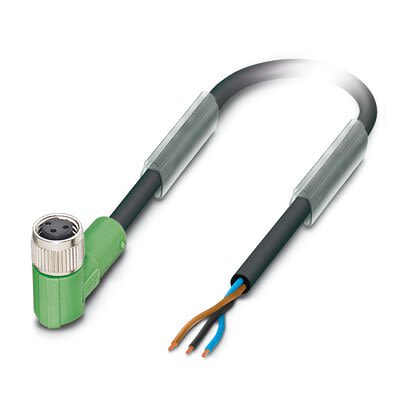 Phoenix Contact Straight 3 way Free Ends to Right Angle Female 3 way M8 Actuator/Sensor Cable, 10m [1403773]; 270-176