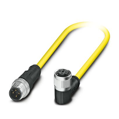 Phoenix Contact Straight Male 4 way M12 to Right Angle Female 4 way M12 Actuator/Sensor Cable, 3m [1424976]; 270-200