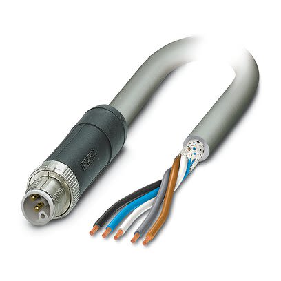 Phoenix Contact SAC Power 5 x 2.5 mm² 5 Core Power Cable, Grey Polyurethane PUR, 1.5m [1414884]; 270-232