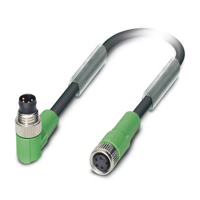 Phoenix Contact Right Angle Male 4 way M8 to Straight Female 4 way M8 Actuator/Sensor Cable, 600mm [1682236]; 270-257