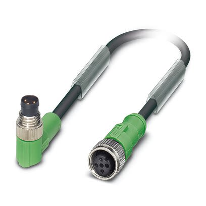 Phoenix Contact Right Angle Male 3 way M8 to Straight Female 3 way M12 Actuator/Sensor Cable, 1.5m [1682401]; 270-258