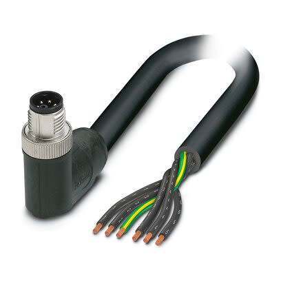 Phoenix Contact SAC Power 6 x 1.5 mm² 6 Core Power Cable, Black, Grey Polyvinyl Chloride PVC, 3m [1414939]; 270-295