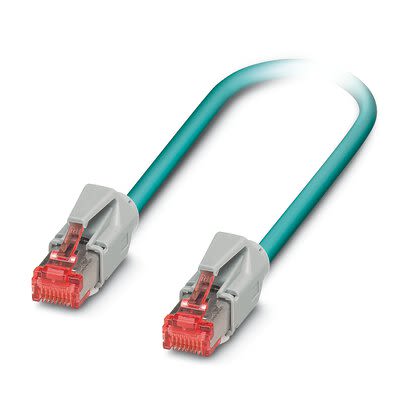 Phoenix ContactNBC, 2m Cat5, Blue RJ45 to Male RJ45, Aluminium Foil, Tinned Copper Braid Shielded, Terminated [1408934]; 270-384