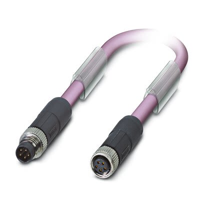 Phoenix Contact SAC Bus Cable, 2 Cores, 0.25 mm², Bus, 500mm, Red lilac Polyurethane PUR Sheath, 24 AWG [1575835]; 270-534