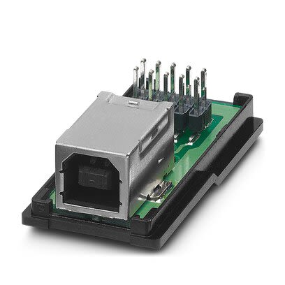 Phoenix Contact Horizontal, Panel Mount, Socket- 4 Port Type Type B 2.0 IP20 USB Connector [1653867]; 270-648