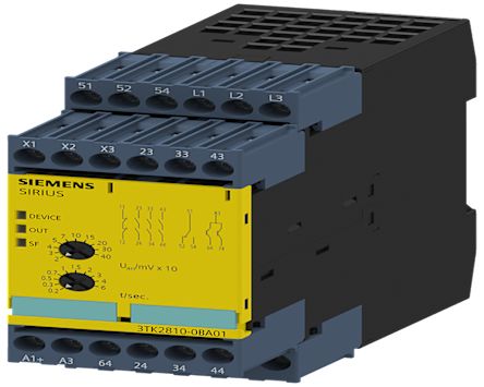Siemens Standstill Monitoring Relay, 3PDT, Snap-On Rail Mount [3TK2810-0BA01]; 275-735