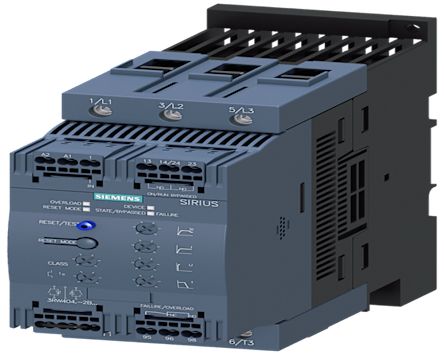 Siemens SIRIUS Soft Starter, , 45 kW, 200 → 480 V ac, 3 Phase, IP20 [3RW4046-2BB14]; 275-801